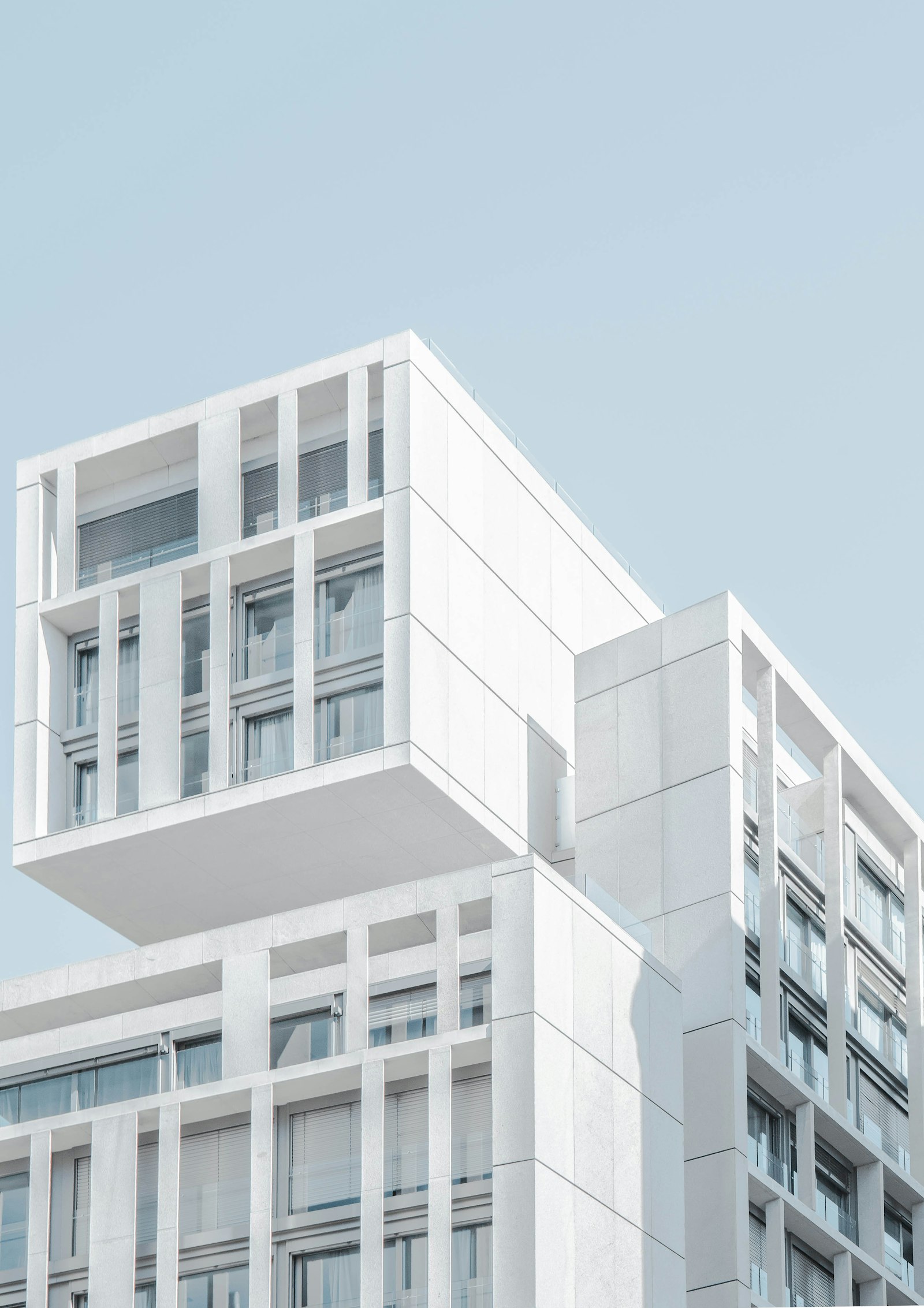 Modern high-rise building under a clear sky